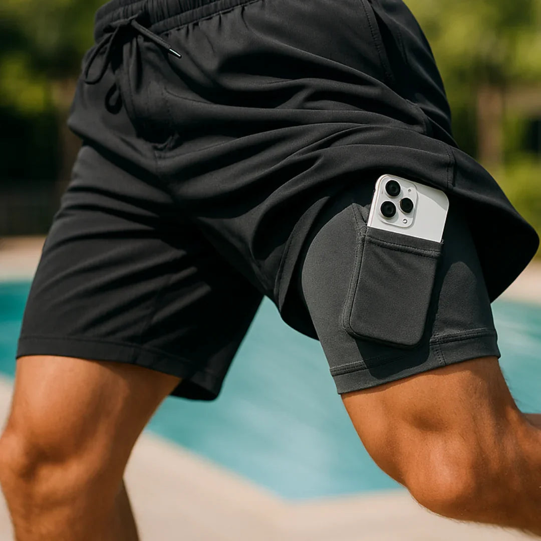 Boxhero 3-in-1 Quick-Dry Swim Trunks with Compression Liner